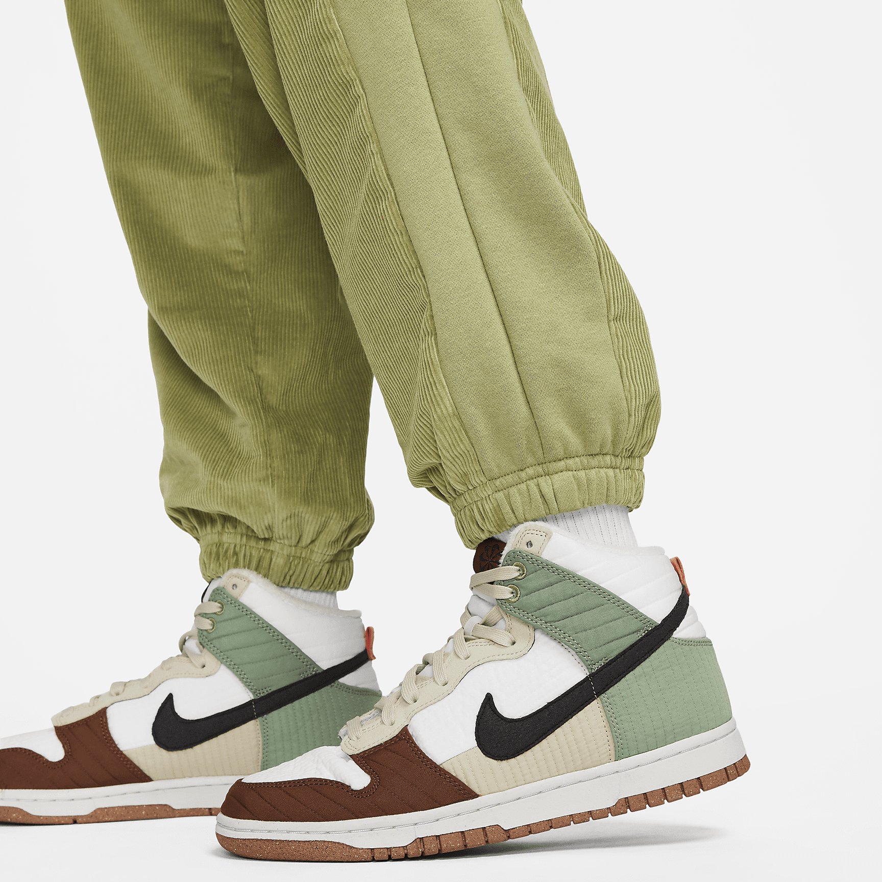 - Women's High-Waisted Corduroy Fleece Pants