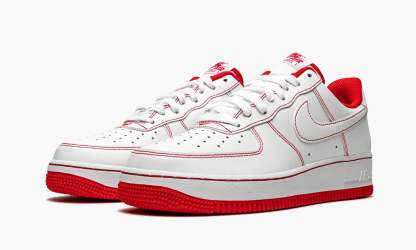 1 Low 7 ��Contrast Stitch White University Red