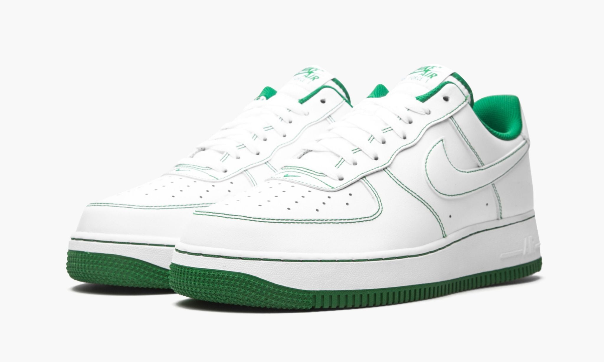1 Low 7 ��Contrast Stitch White / Pine Green