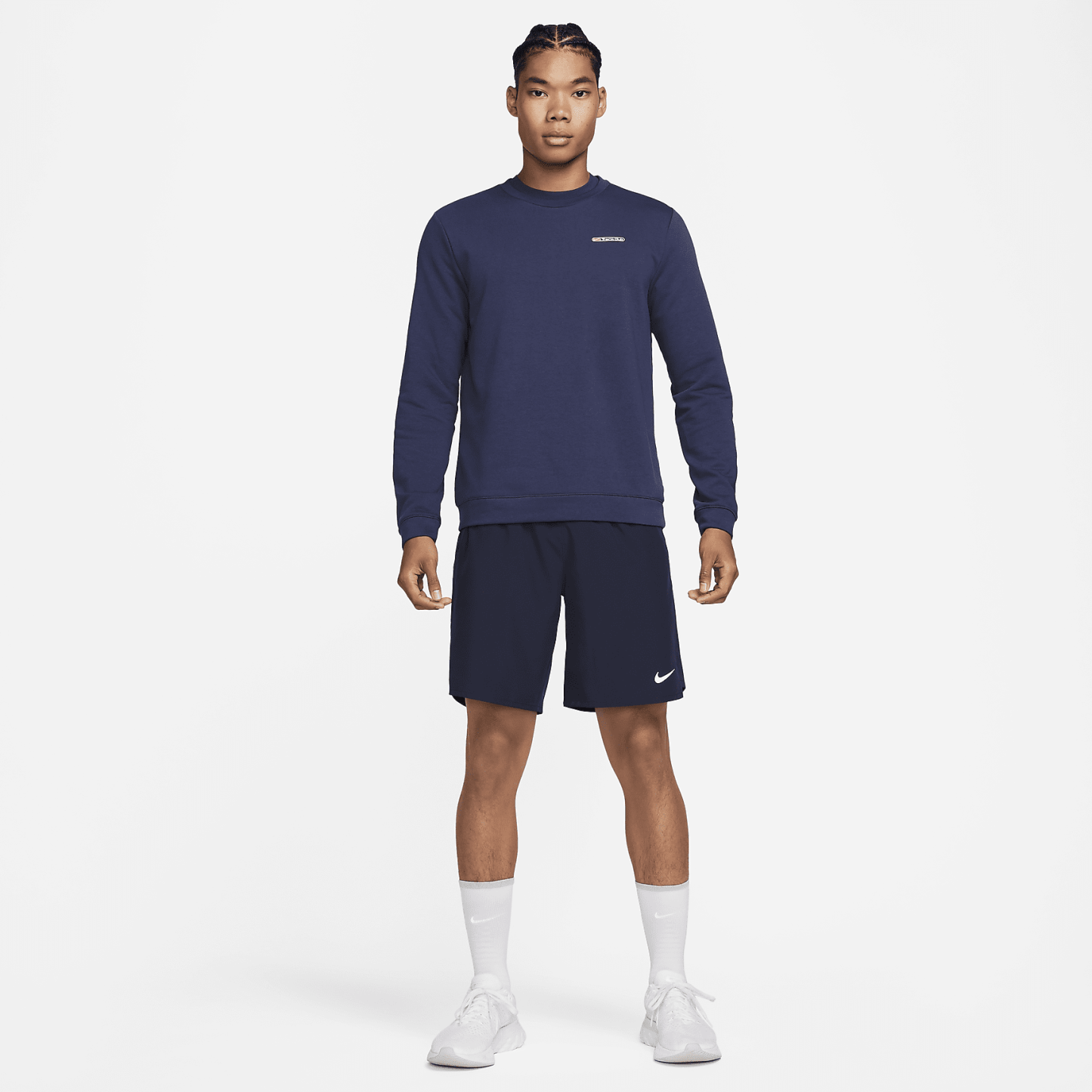 Dri-FIT Track Club - Men's Fleece Long-Sleeve Crew Neck Running Sweatshirt