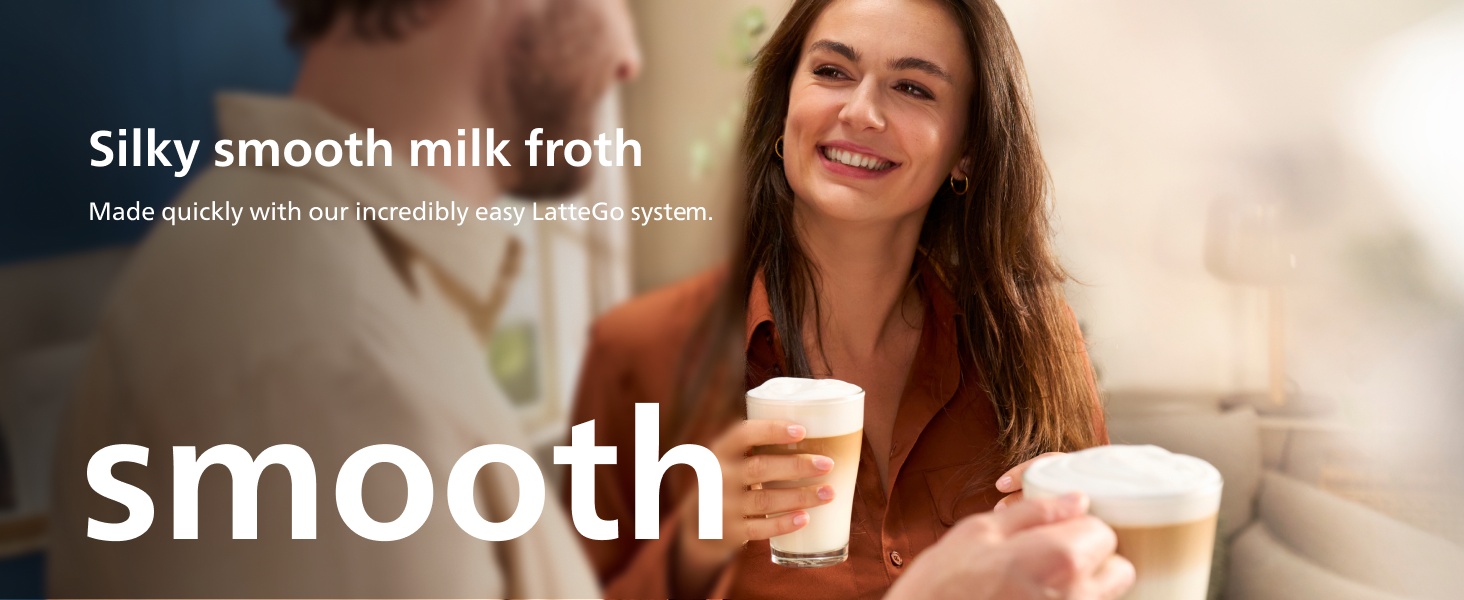 Coffee silky smooth milk froth LatteGo