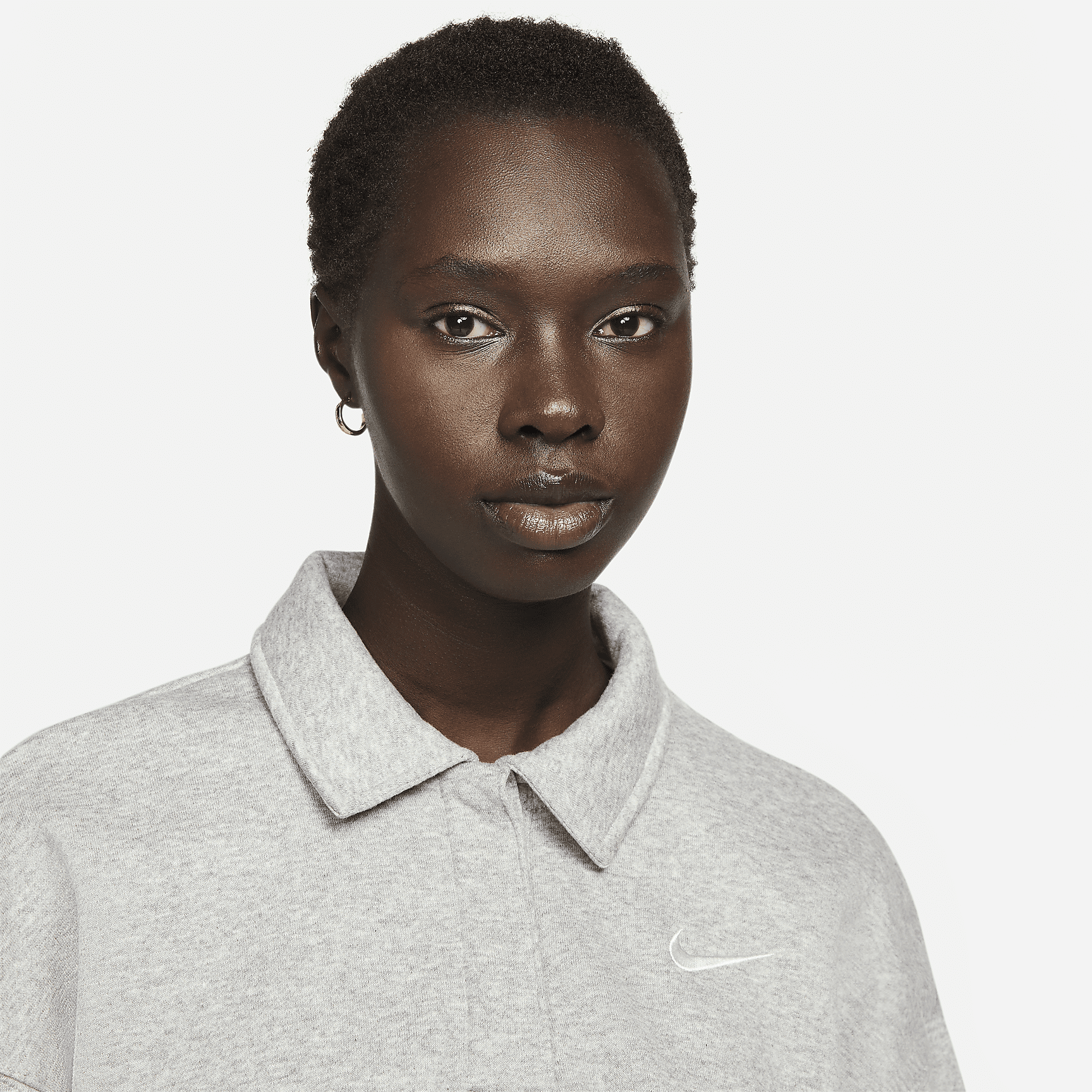 Sportswear Phoenix Fleece - Women's 3/4-Sleeve Crop Polo Sweatshirt