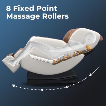 2024 Massage Chair, Full Body Zero Gravity Massage Chair with 8 Fixed Massage Rollers, 6 Auto Modes, Waist Heated, Bluetooth Speaker