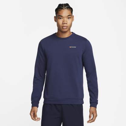 Dri-FIT Track Club - Men's Fleece Long-Sleeve Crew Neck Running Sweatshirt