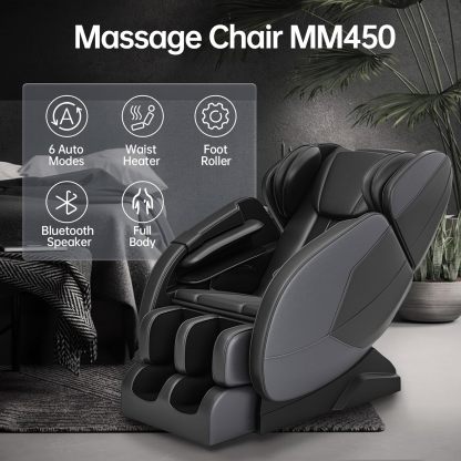 2024 Full Body Massage Chair, Zero Gravity Massage Chair Recliner with Heating Function, Auto Modes, Bluetooth Music Player, Foot Massage