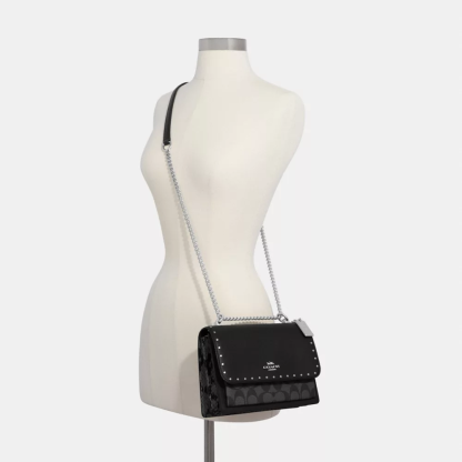 Klare Crossbody Bag In Signature Canvas With Rivets