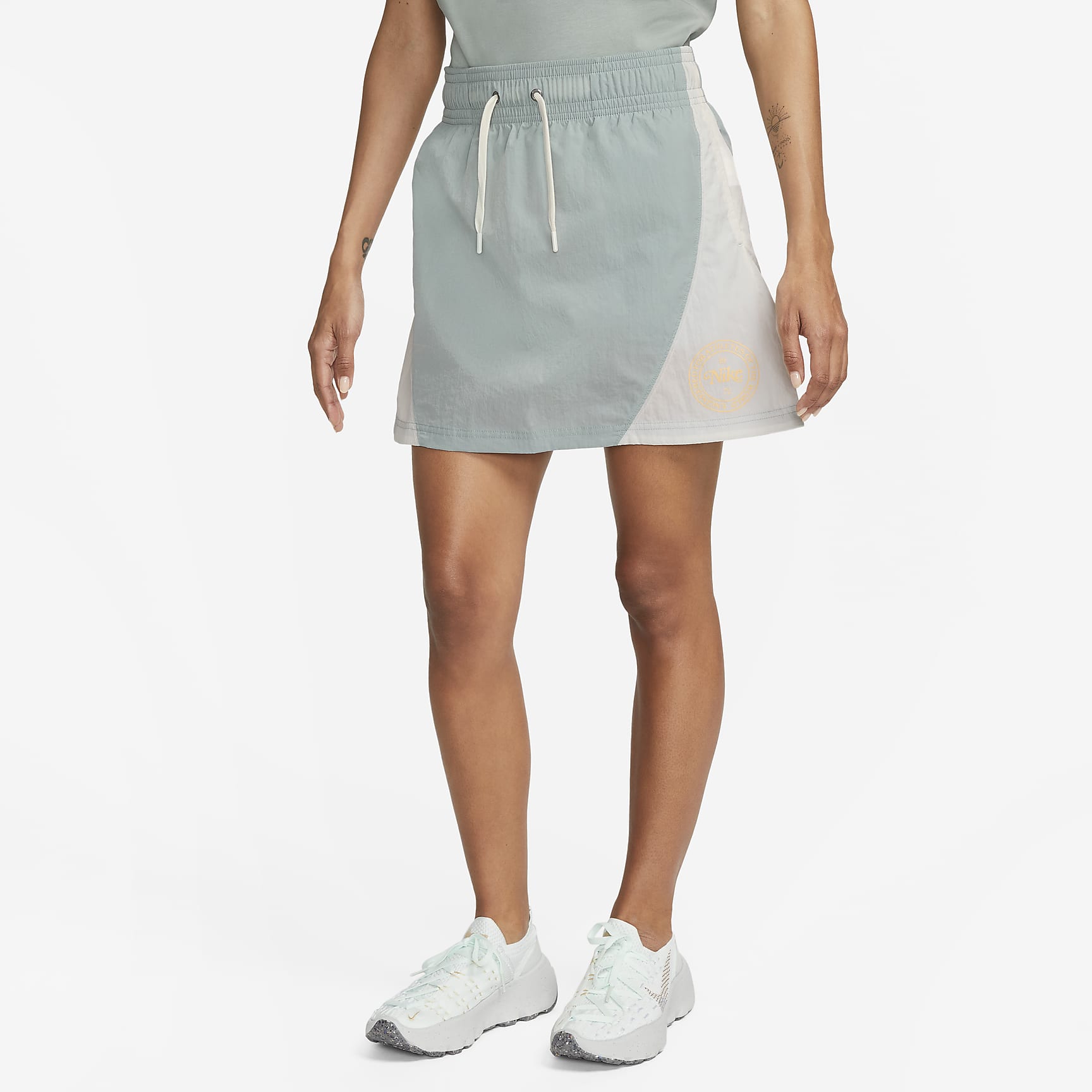 Women's High-Waisted Woven Mini Skirt