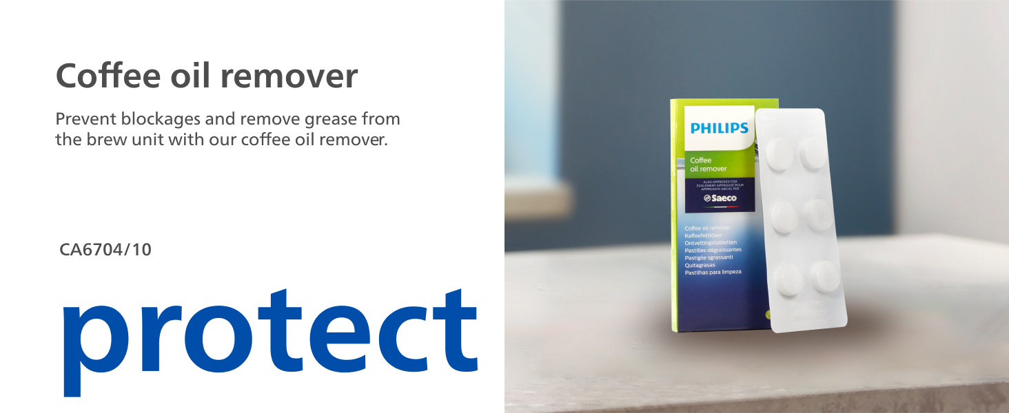 Coffee machine oil remover