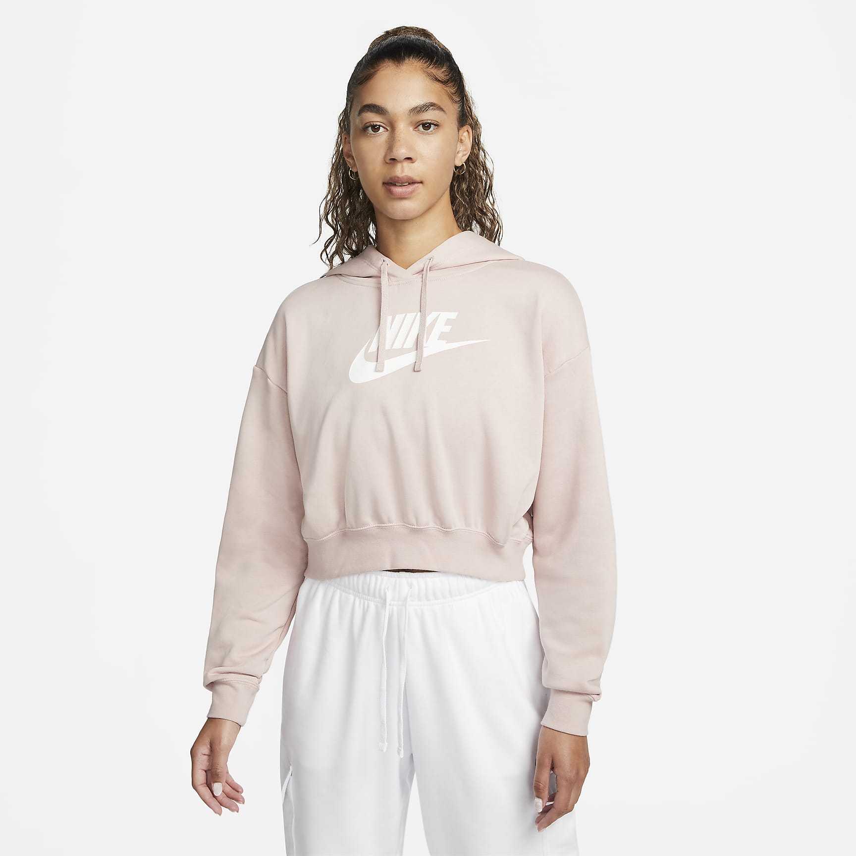 Sportswear Club Fleece - Women's Oversized Crop Graphic Hoodie
