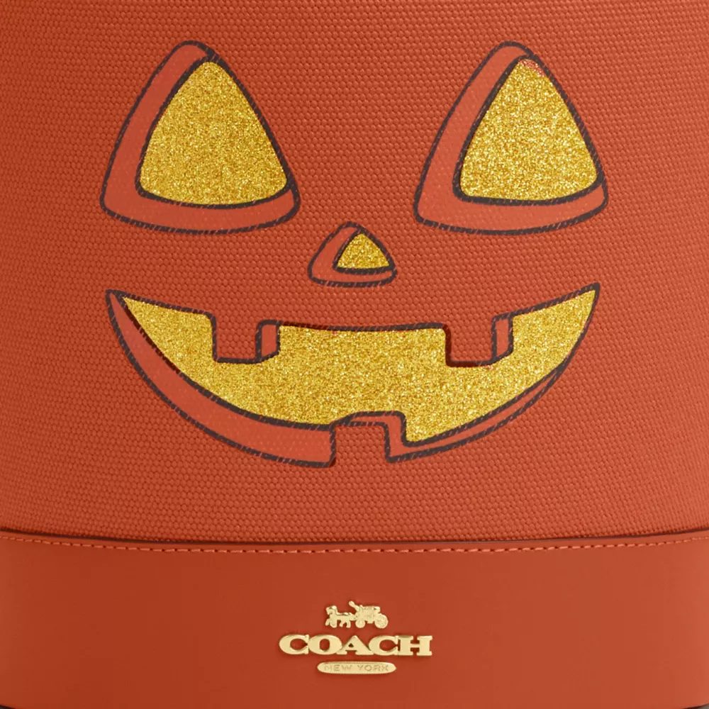 Trick Or Treat Bucket With Halloween Pumpkin