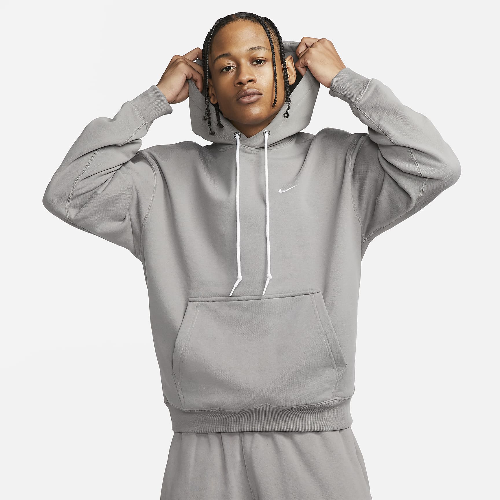 Solo Swoosh - Men's French Terry Pullover Hoodie
