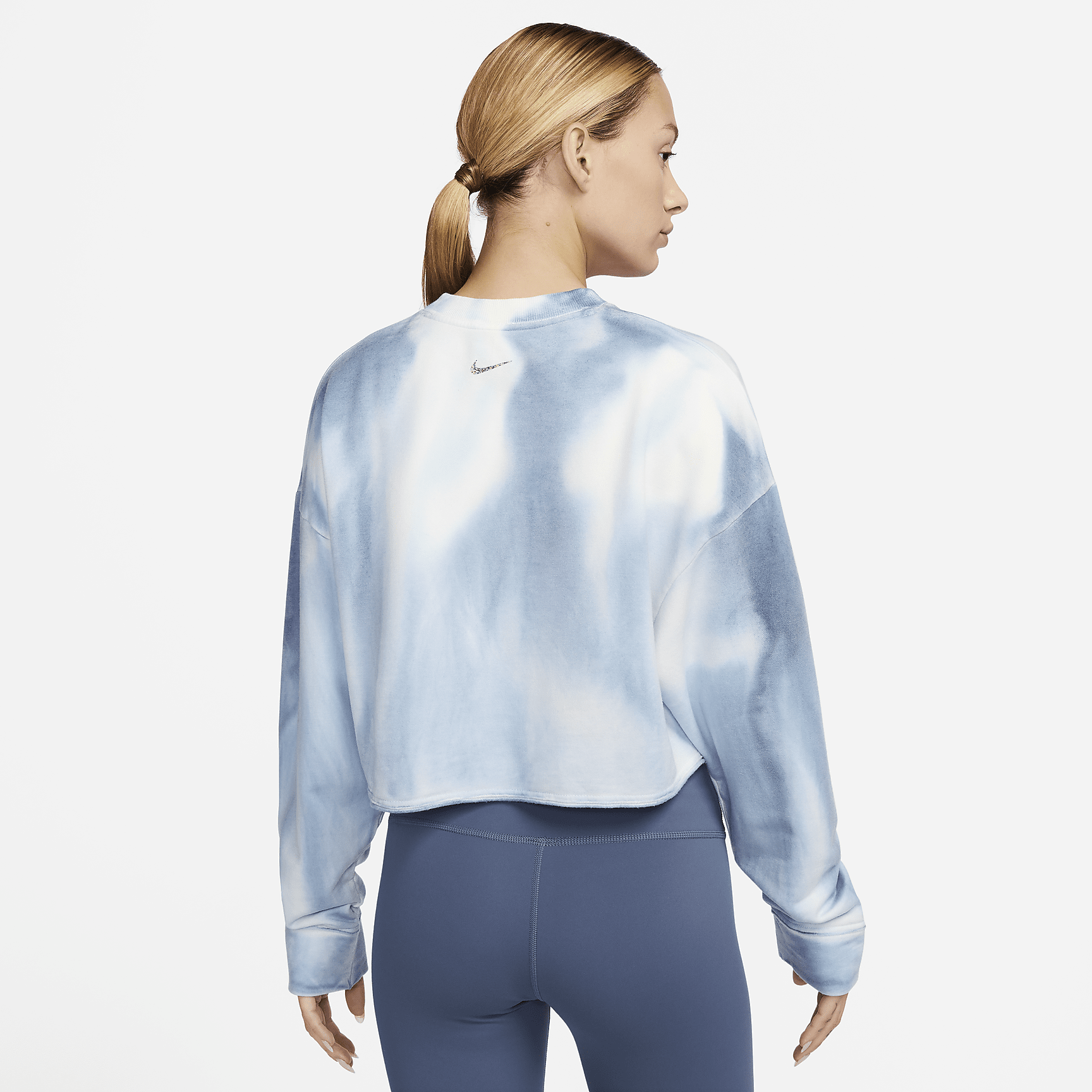 Yoga Luxe - Women's Cropped Crew-Neck Fleece Sweatshirt