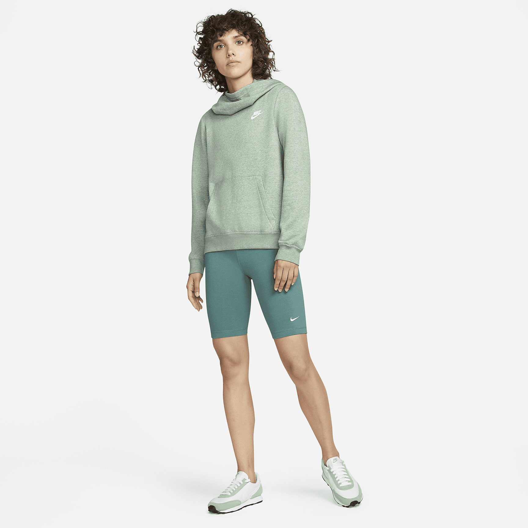 Sportswear - Women's Funnel-Neck Hoodie