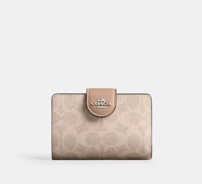 Medium Corner Zip Wallet In Signature Canvas