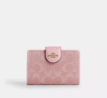 Medium Corner Zip Wallet In Signature Canvas