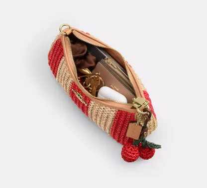 Teri Shoulder Bag With Stripes And Charm