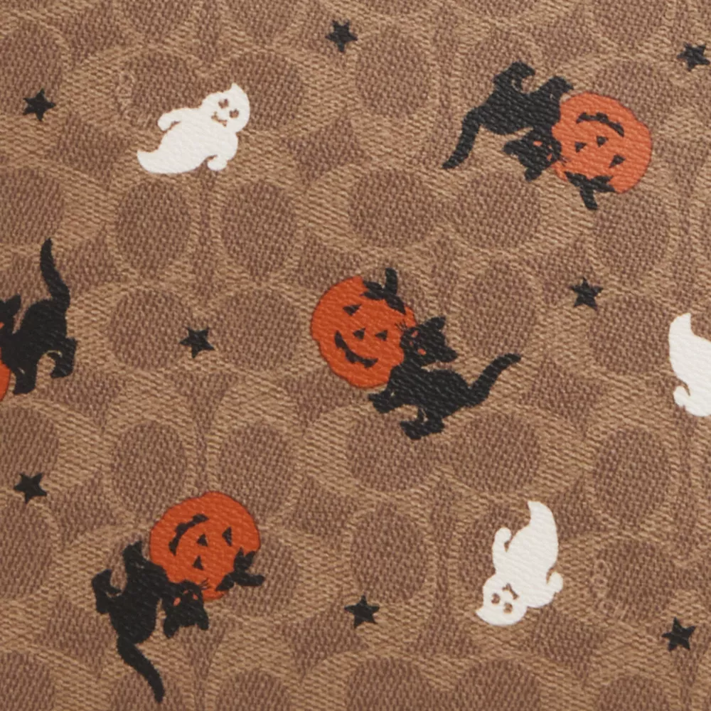 City Tote In Signature Canvas With Halloween Print