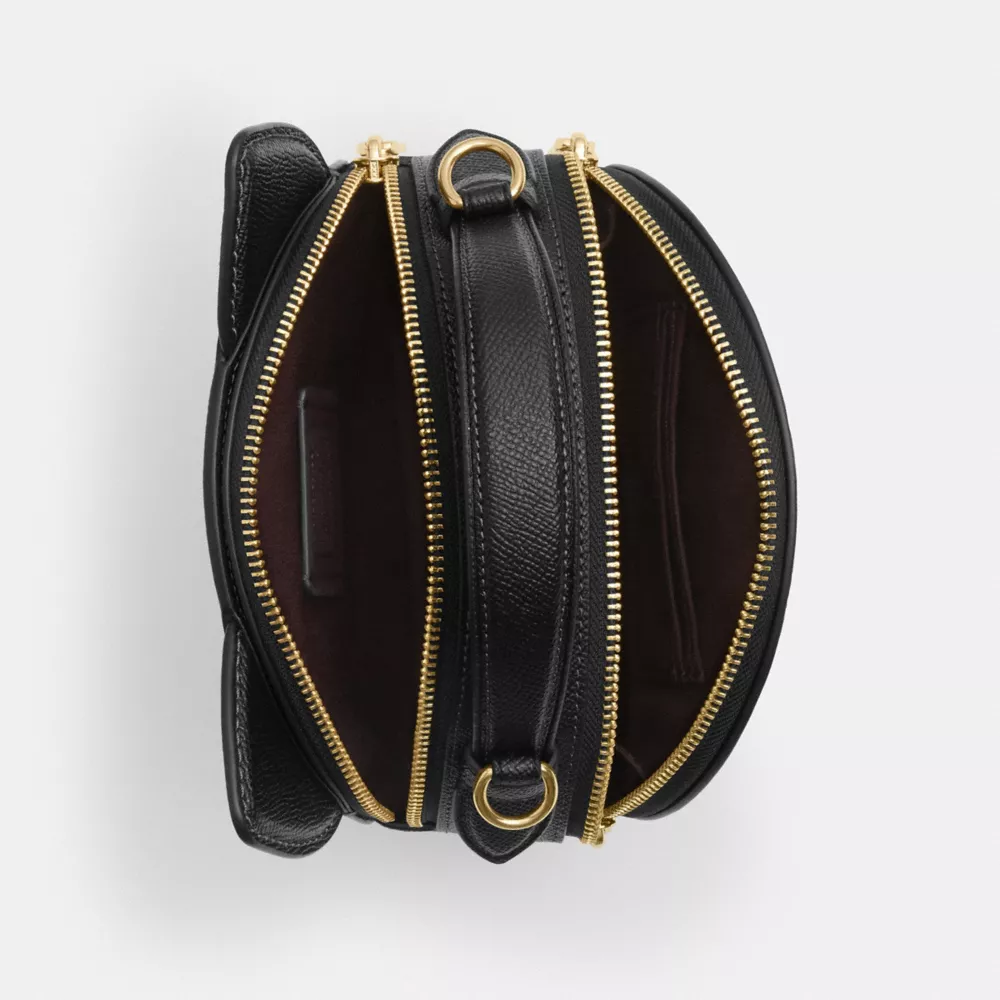 Canteen Crossbody Bag With Halloween Cat - Black