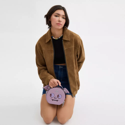 Canteen Crossbody Bag With Halloween Bat - Jasmine