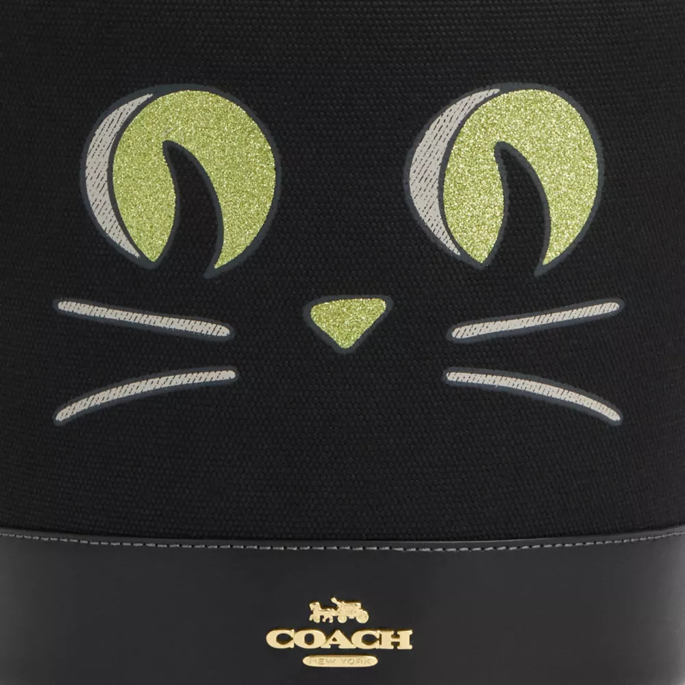 Trick Or Treat Bucket With Halloween Cat