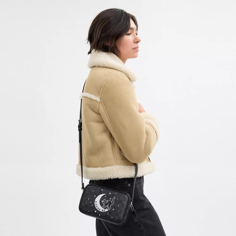 Mini Jamie Camera Bag In Signature Canvas With Halloween Graphic