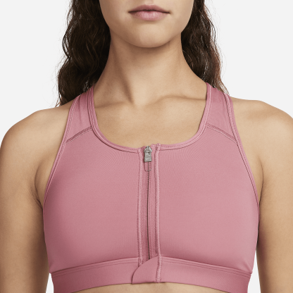 Women Medium-Support Padded Zip-Front Sports Bra