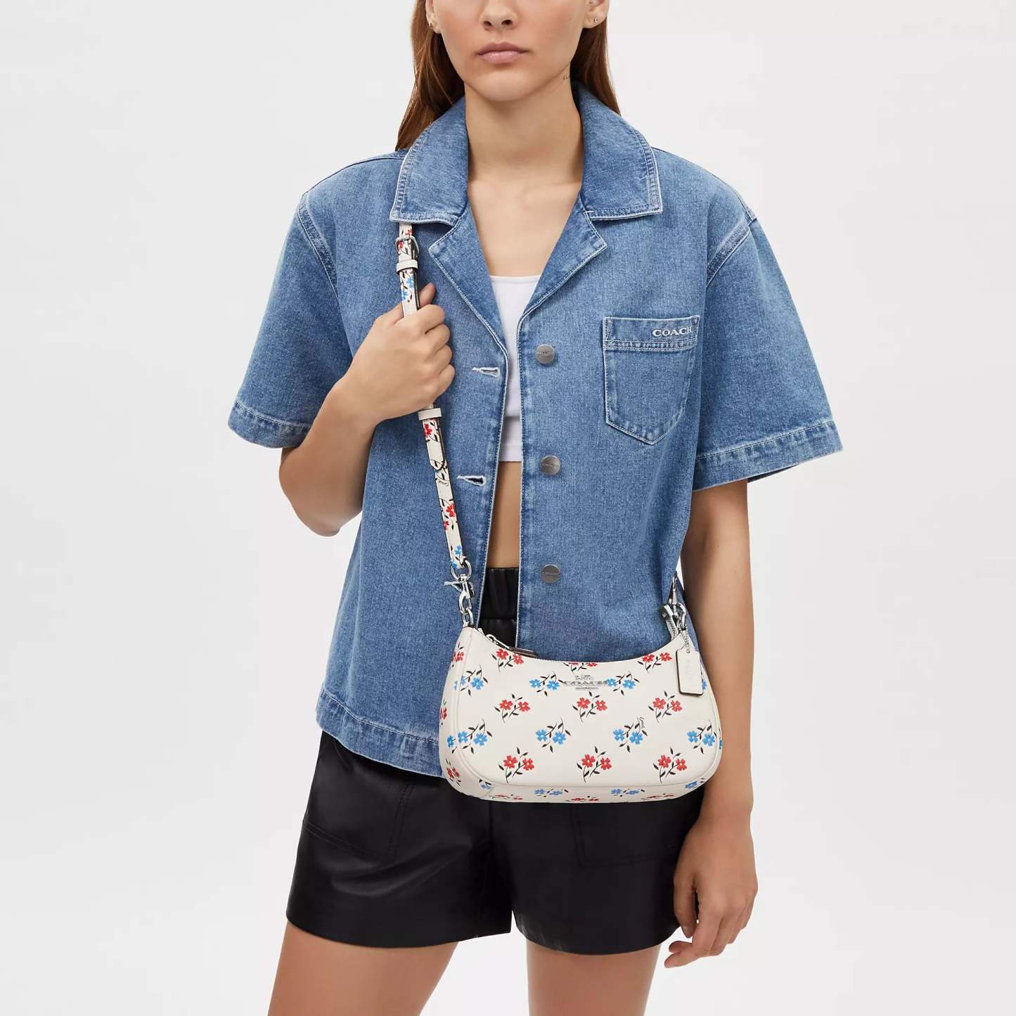 Coathtch Shoulder Bag With Floral Print