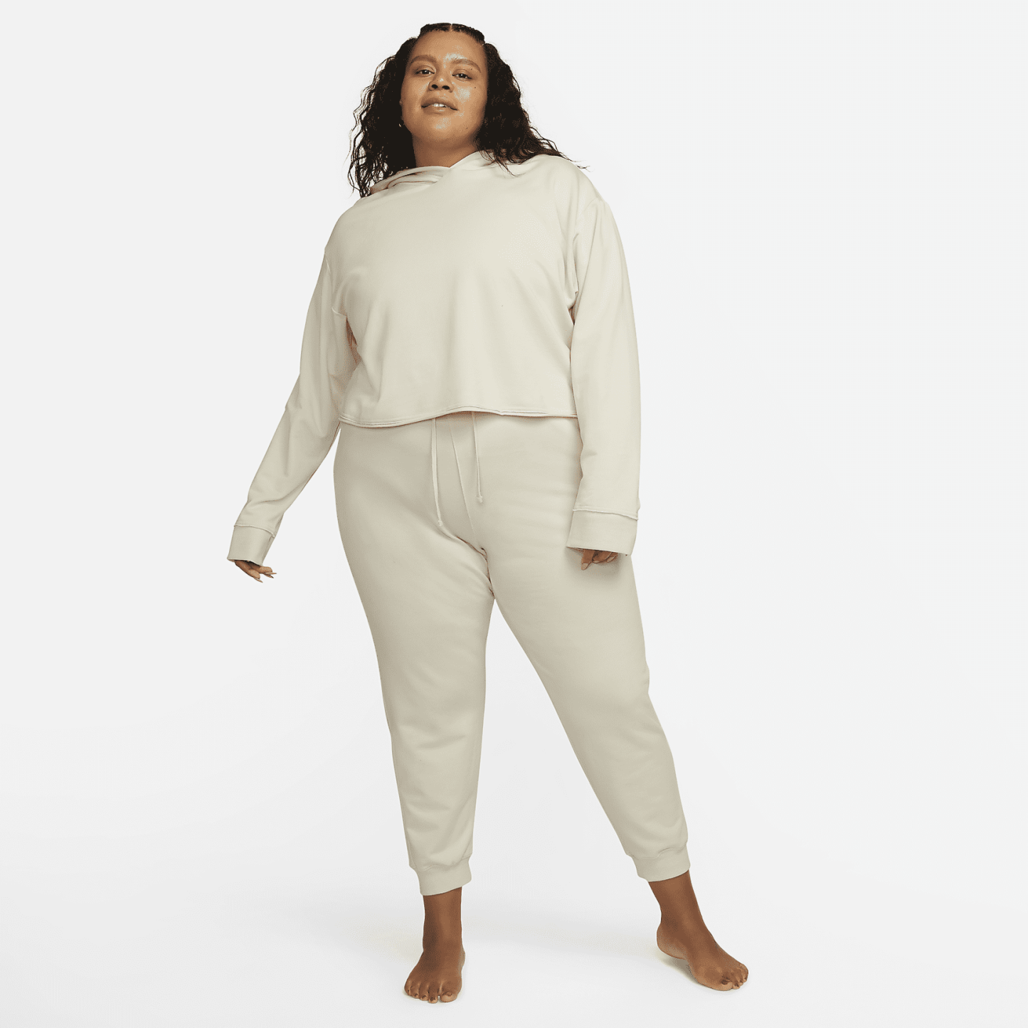 Women's Cropped Fleece Hoodie (Plus Size)
