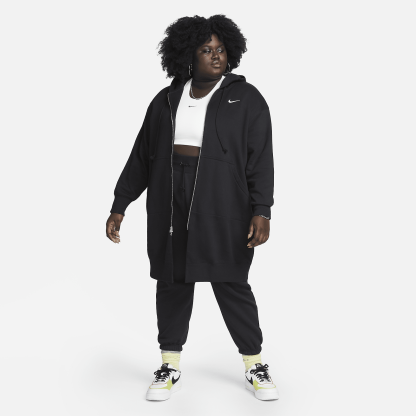 Sportswear - Women's Oversized Long Full-Zip Hoodie (Plus Size)