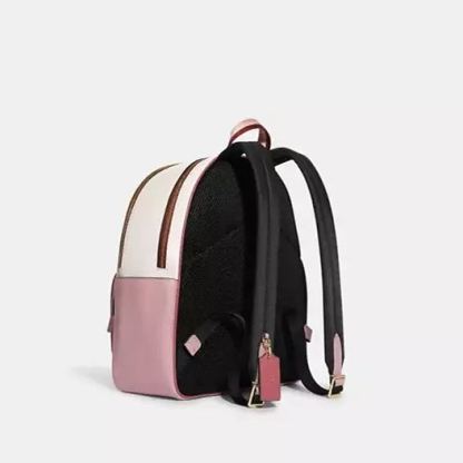 Backpack With Stripe Heart Motif