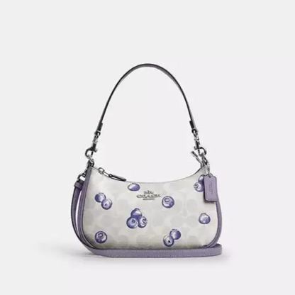 Shoulder Bag With Blueberry Print
