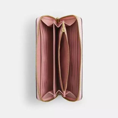 Long Zip Around Wallet In Signature Canvas