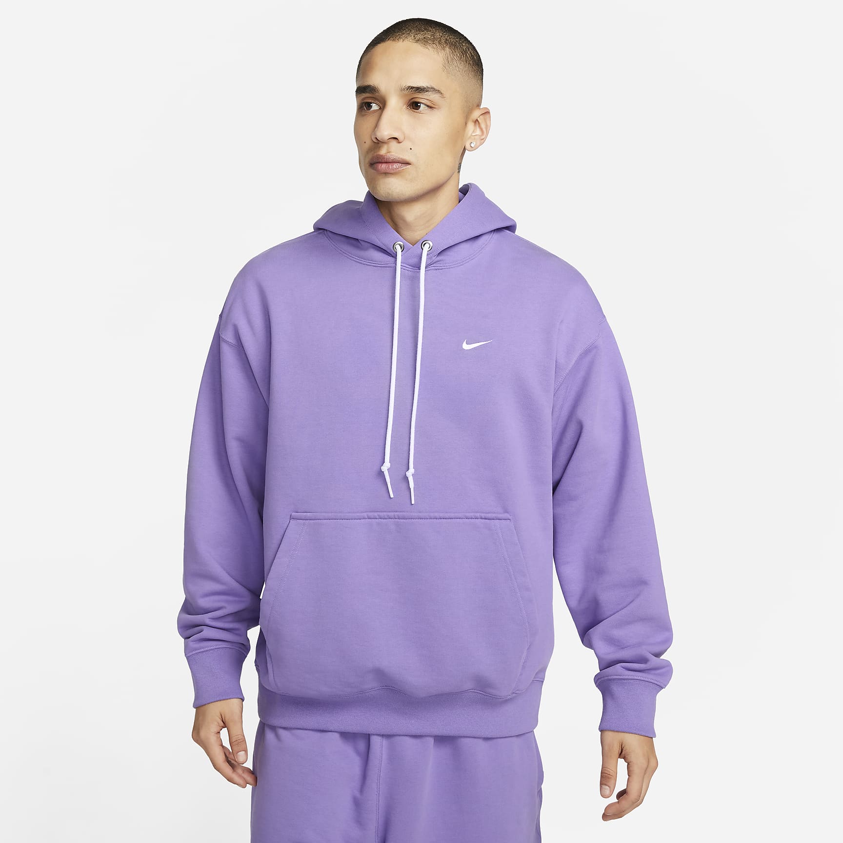 Solo Swoosh - Men's French Terry Pullover Hoodie