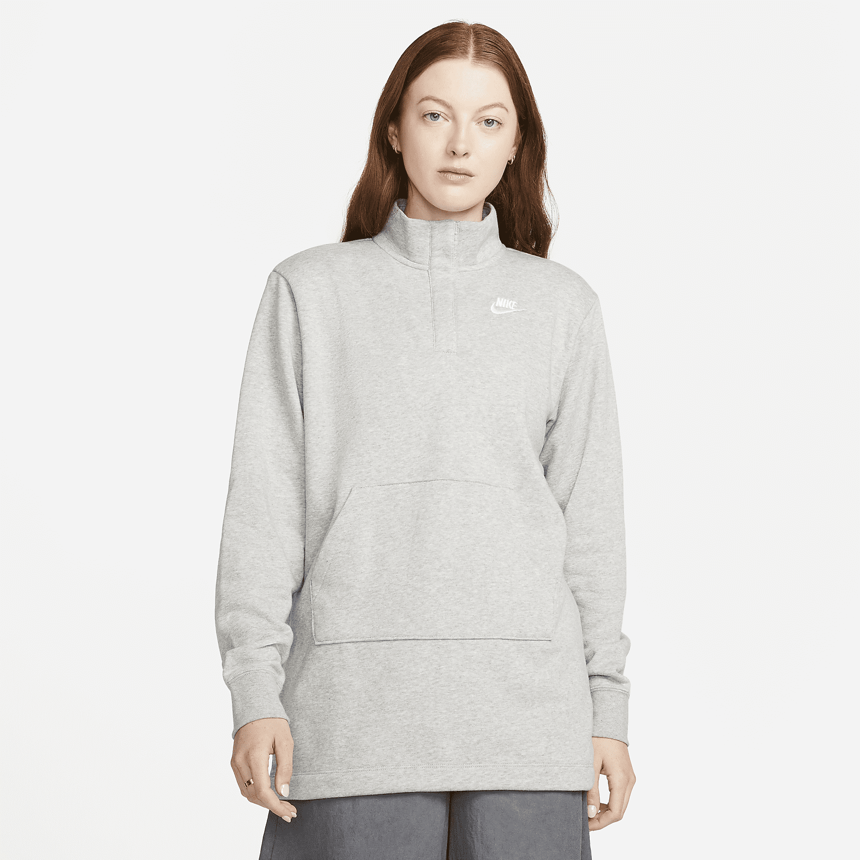 Women's Mock-Neck Pullover Sweatshirt