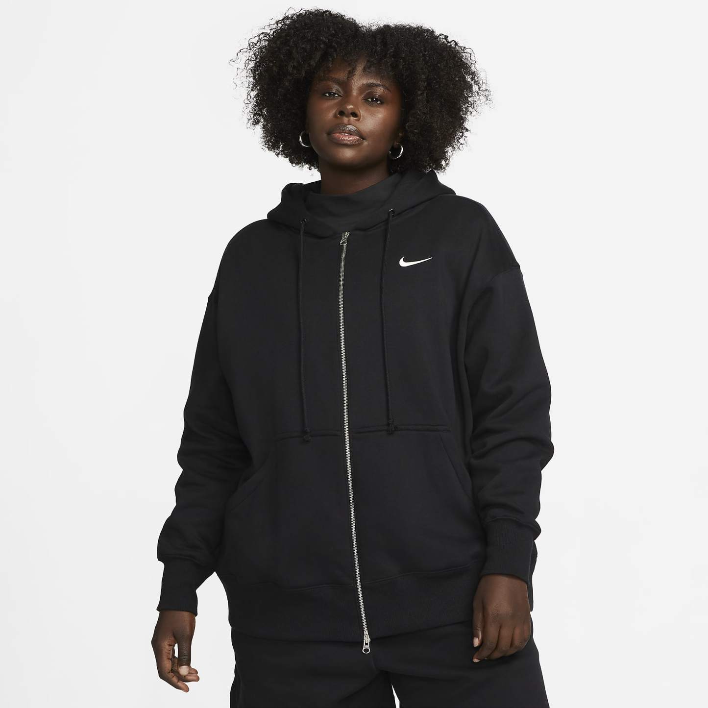 Sportswear Fleece - Women's Oversized Full-Zip Hoodie (Plus Size)