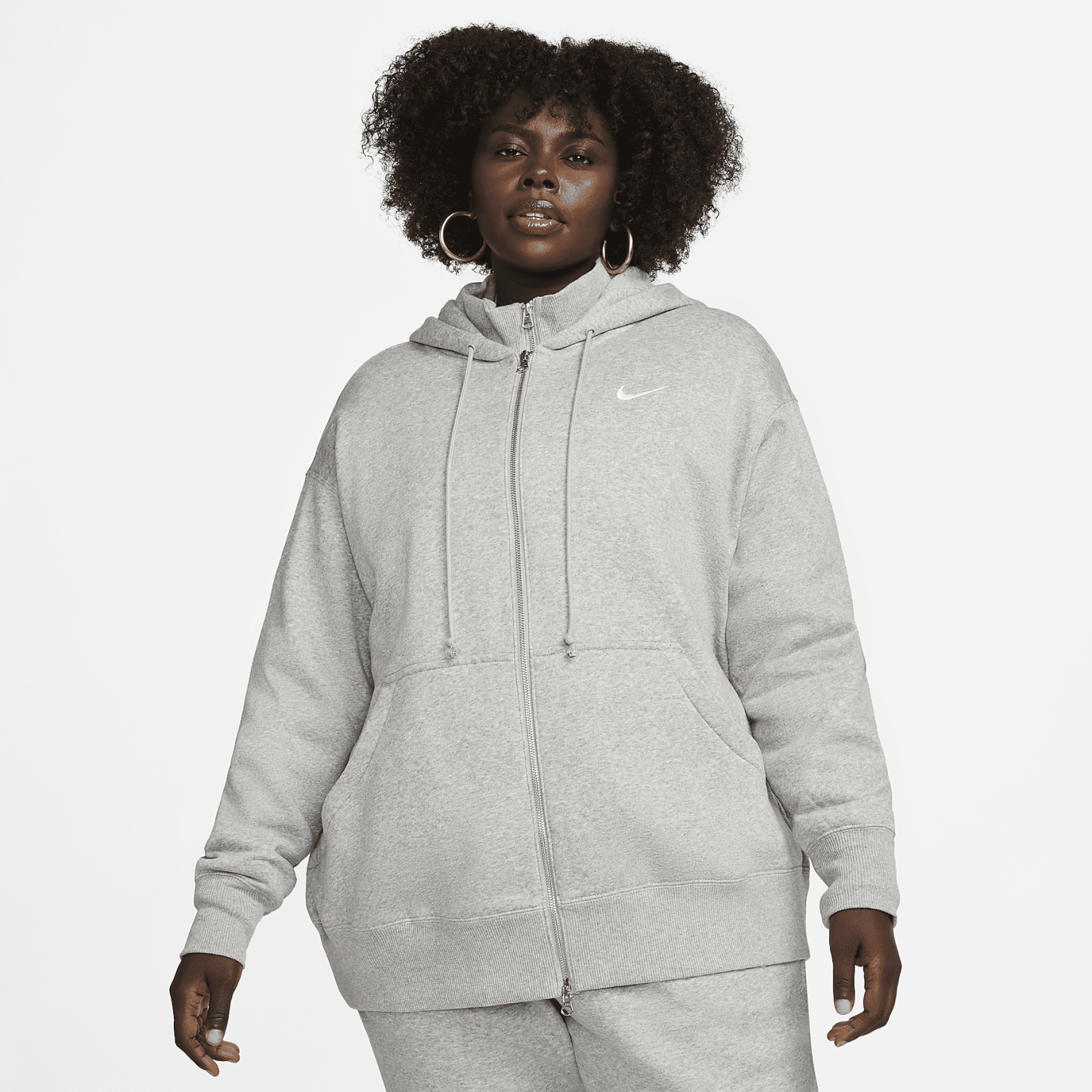 Sportswear Fleece - Women's Oversized Full-Zip Hoodie (Plus Size)