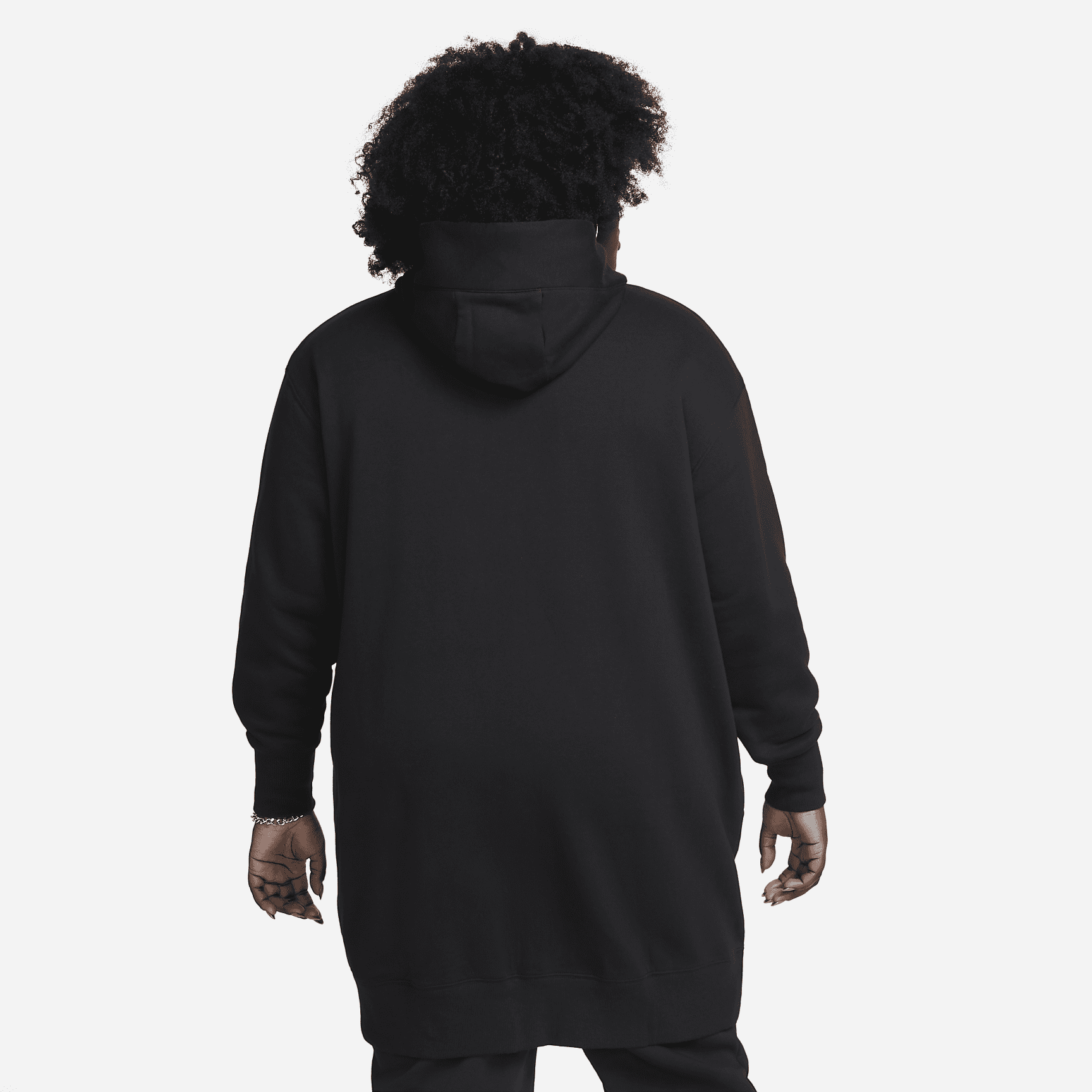 Sportswear - Women's Oversized Long Full-Zip Hoodie (Plus Size)