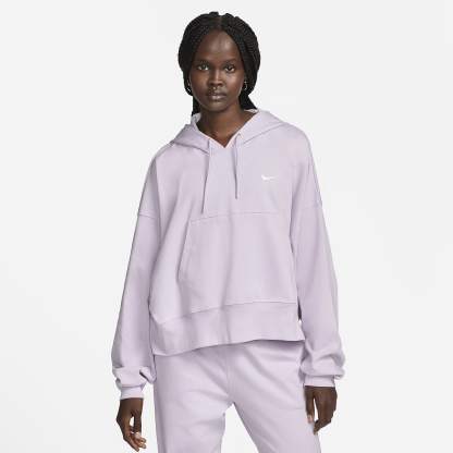 Sportswear - Women's Oversized Jersey Pullover Hoodie