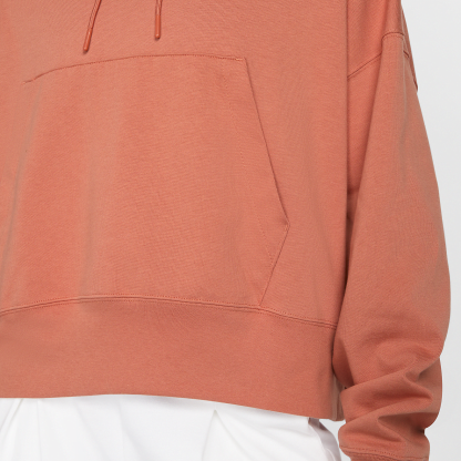 Sportswear - Women's Oversized Jersey Pullover Hoodie