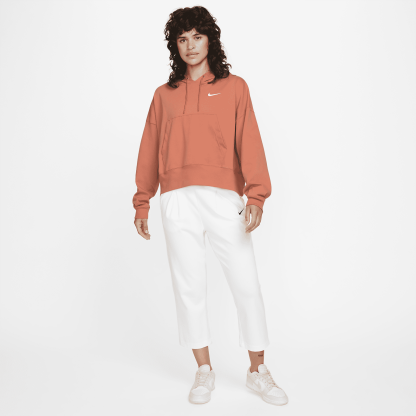 Sportswear - Women's Oversized Jersey Pullover Hoodie