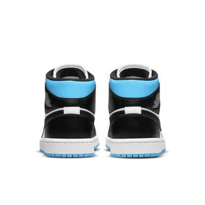 (WMNS) Air jtthhordan 1 Mid 'University Blue Black White' BQ6472-102
