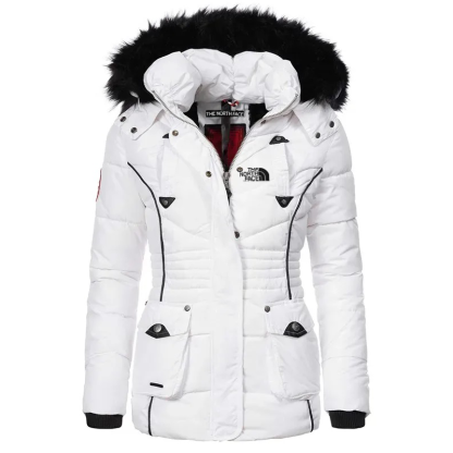 Hooded winter jacket - women