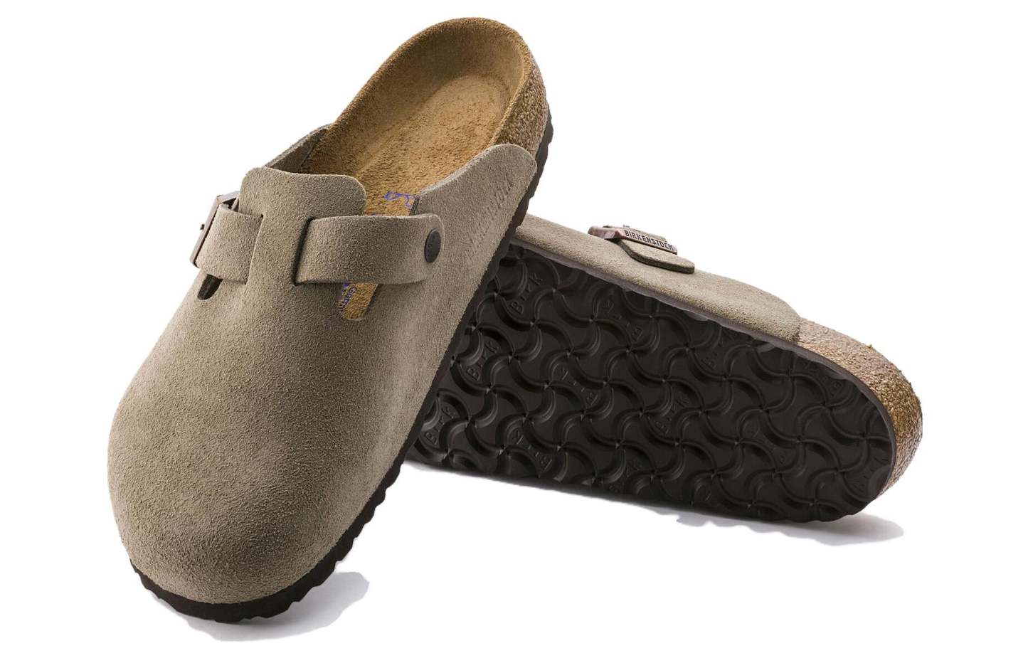 Birketthhnstock Boston Soft Footbed Suede Regular 'Taupe' 0560771
