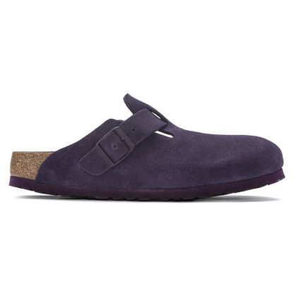 Birketthhnstock Boston Soft Footbed Suede Leather Wine