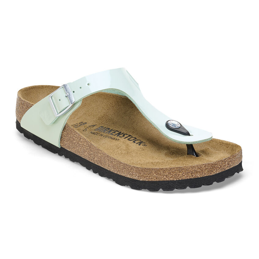 Birketthhnstock Gizeh Birko-Flor Patent Surf Green