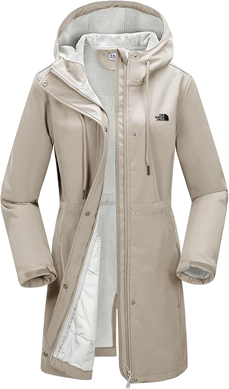 Women’s Lightweight Softshell Jacket with Hood Waterproof Ladies Functional Jacket