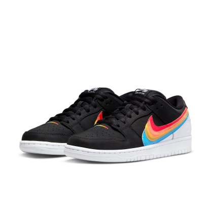 Polaroid x nike SB Skateboard Dunk Low 'Black White Red' DH7722-001