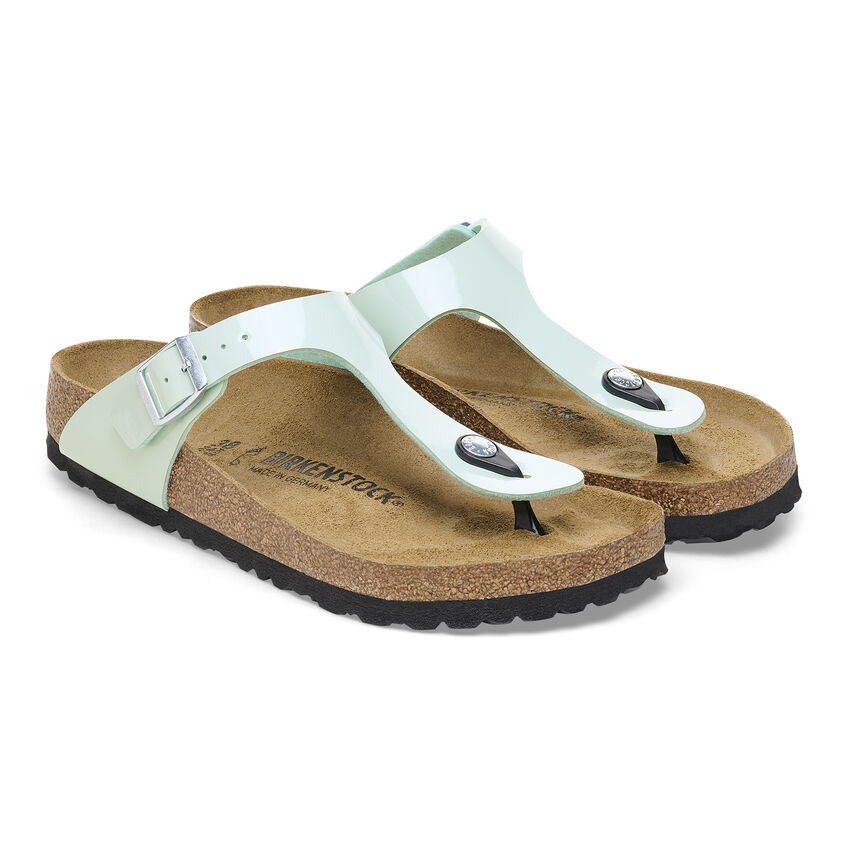 Birketthhnstock Gizeh Birko-Flor Patent Surf Green