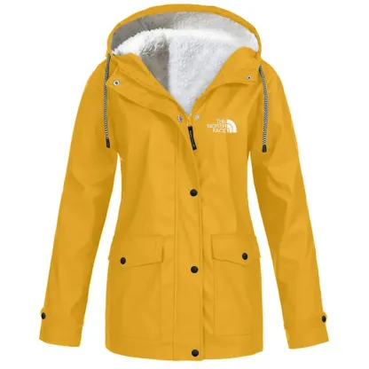 Women's fleece windproof hooded jacket