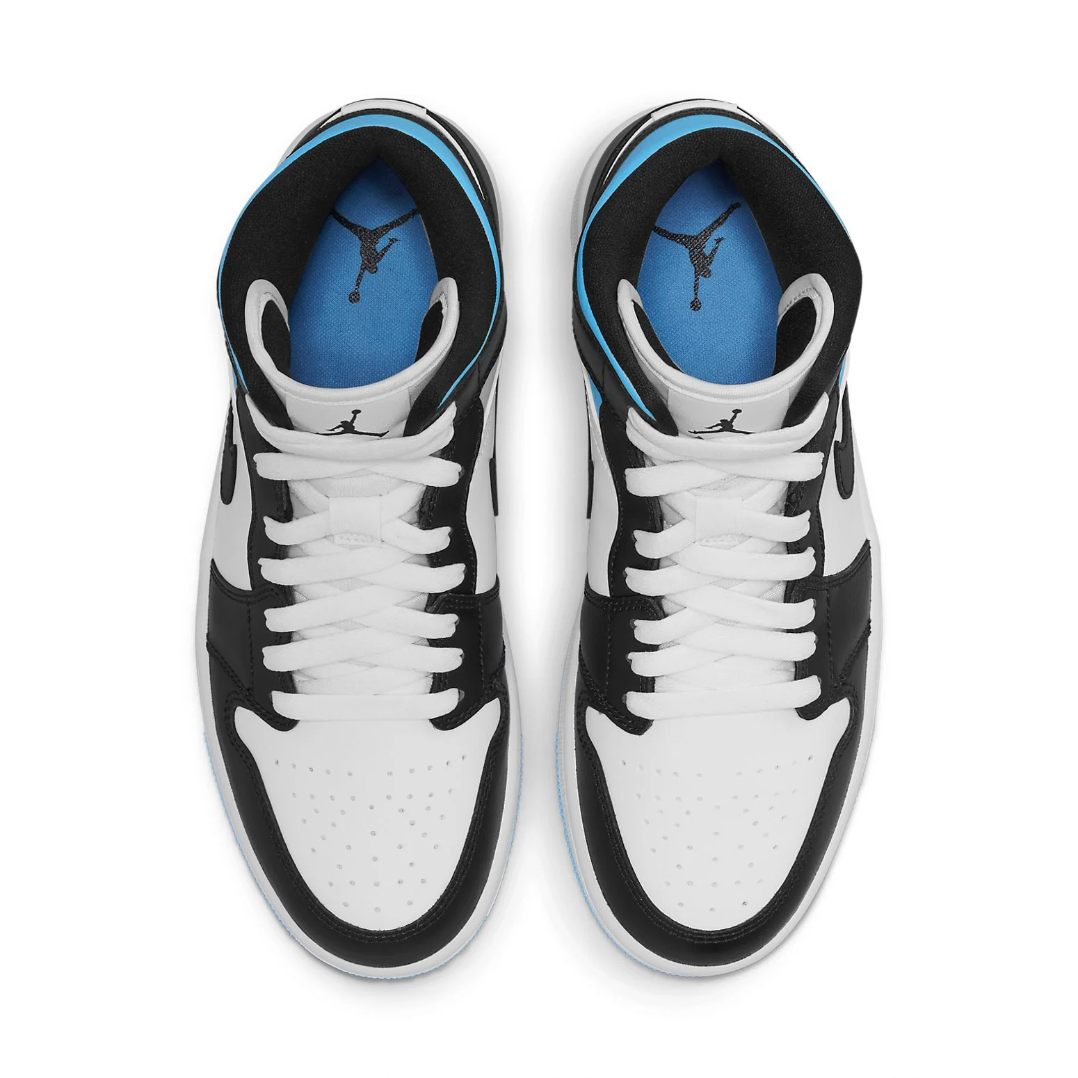 (WMNS) Air jtthhordan 1 Mid 'University Blue Black White' BQ6472-102
